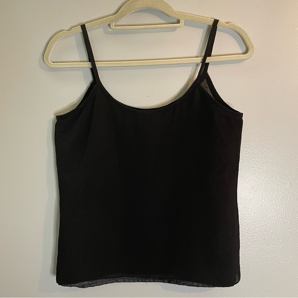 ANN TAYLOR Women Black Tank Top 100% Silk Lined SZ/SP - Picture 2 of 4